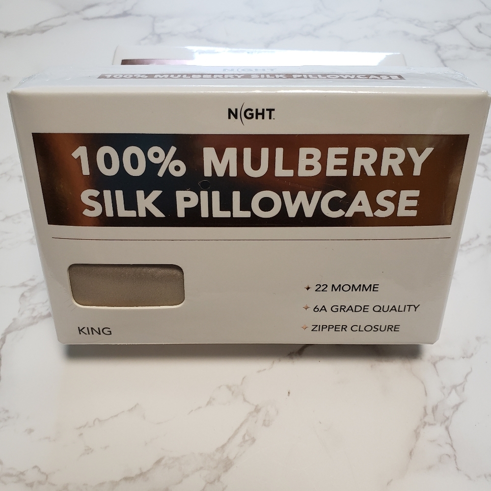 Night 100% Mulberry Silk pillowcase for frizz-free hair Breathable silk.LAST ONE - Picture 3 of 7